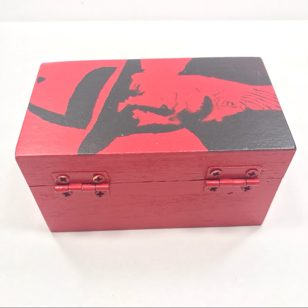 Al Capone Scarface Gangster inspired distressed graffiti Rocker Box Mini 4”x2.5 - Picture 5 of 12